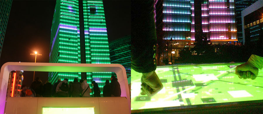 Touch, interactive urban installation, 2006.