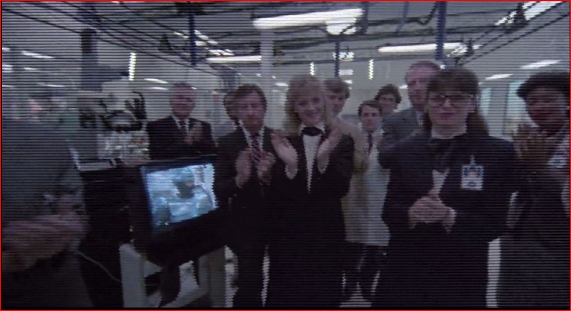 capture d'écran de {RoboCop}, Paul Verhoeven, Orion Picture Corporation, 1987, (min 28-29).