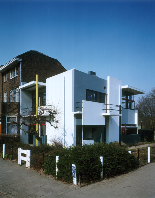 Gerrit Rietveld, Maison Schröder, Prins Hendriklann 50, Utrecht, 1924 Vue extérieure datant de 1993 Utrecht