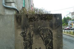 Reverse graffiti à Trentemoult